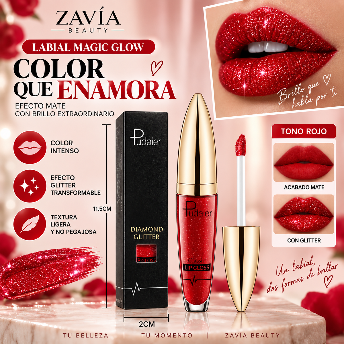 LABIAL MAGIC GLOW · Rojo