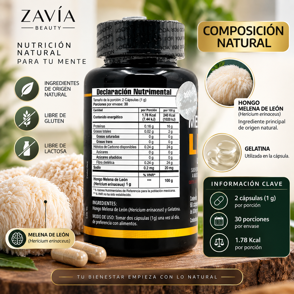 Melena de León Godvit 500 mg · 60 Cápsulas