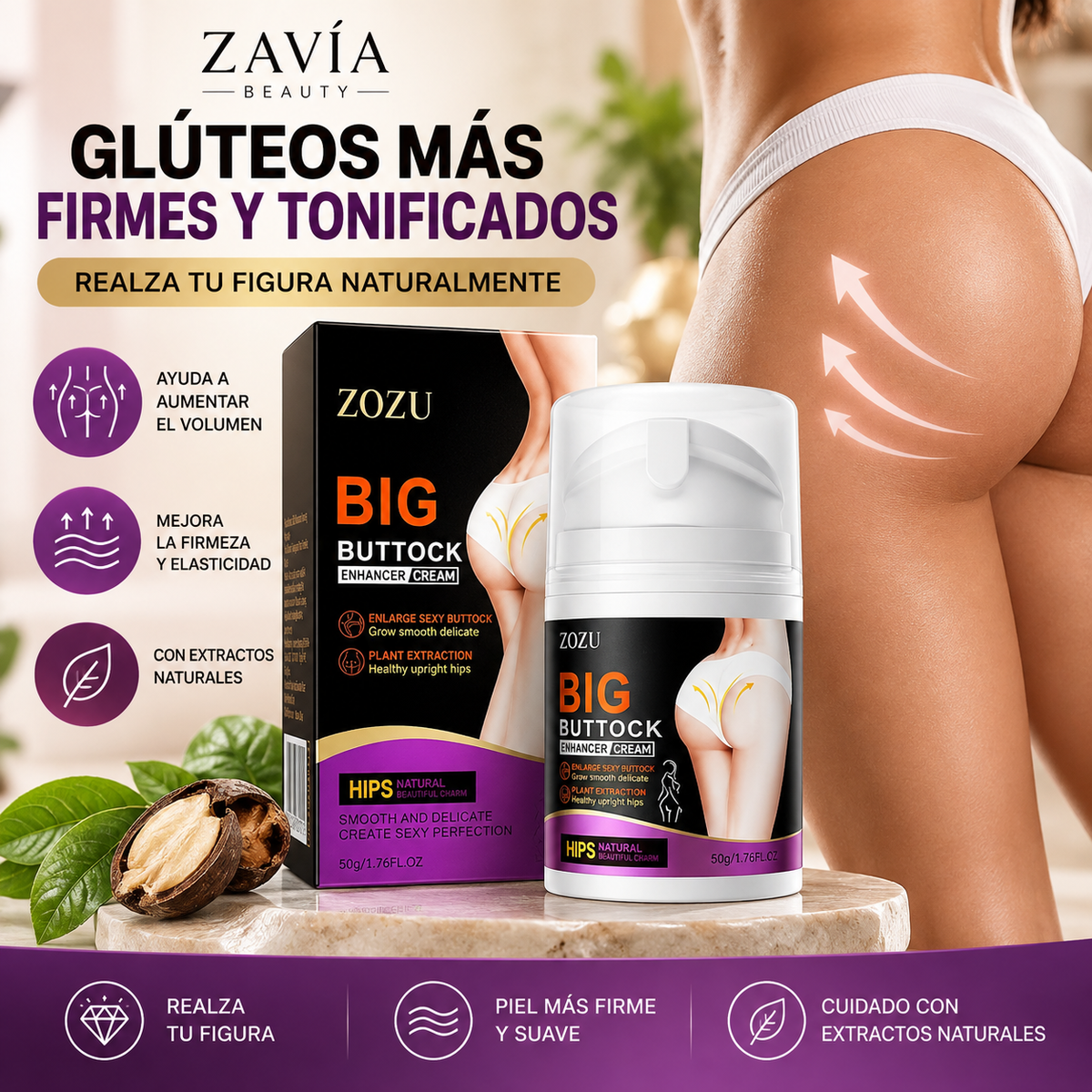 SADOER Big Buttock — Crema Reafirmante para Glúteos y Caderas