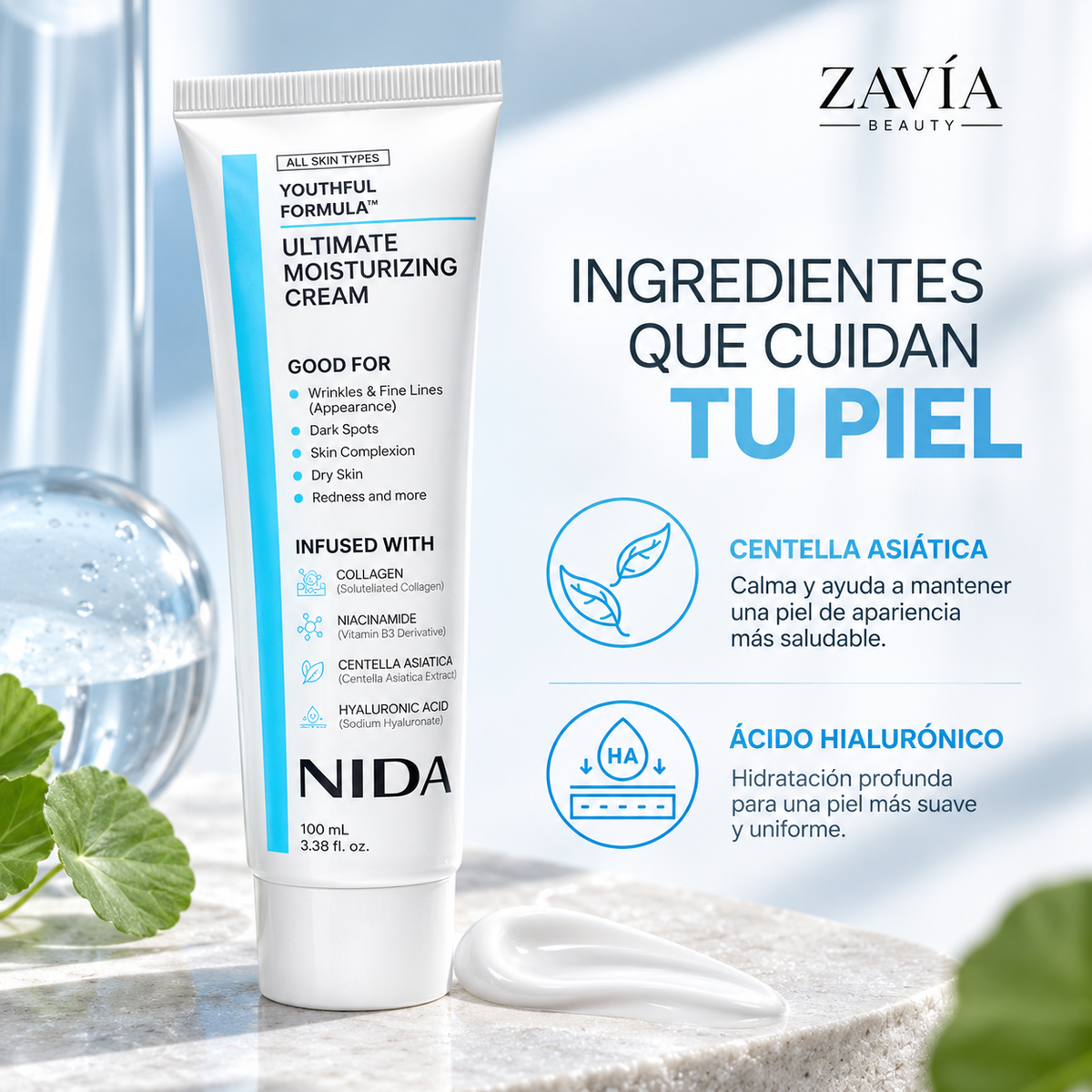 NIDA Youthful Formula™ · Crema Hidratante Facial 100 ml