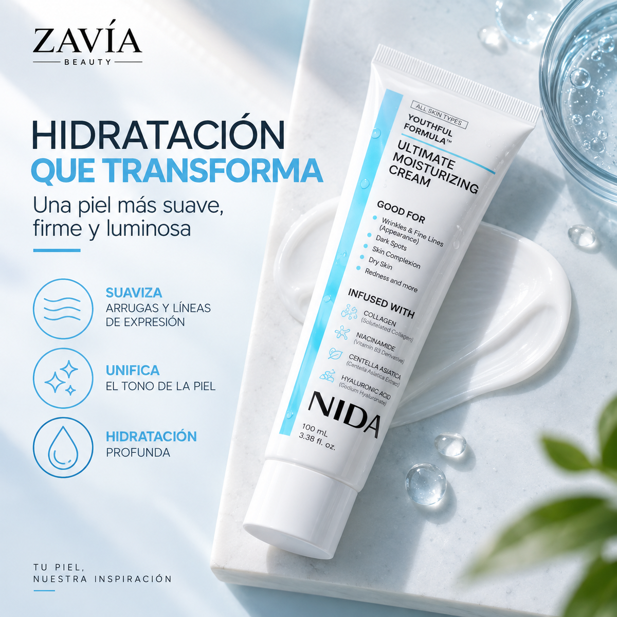 NIDA Youthful Formula™ · Crema Hidratante Facial 100 ml