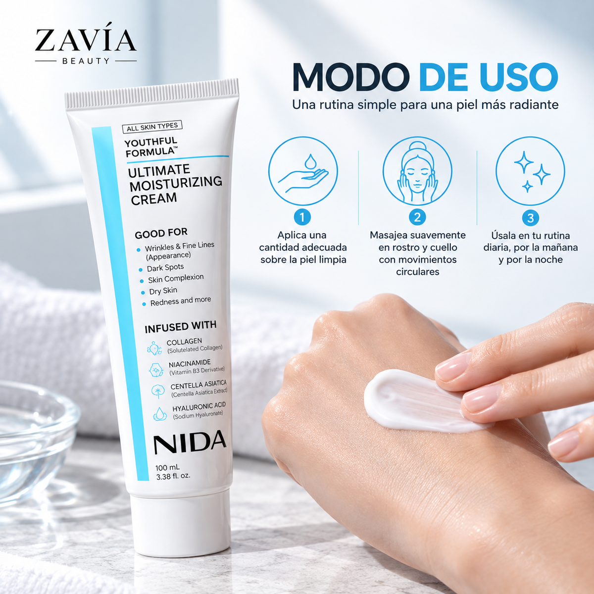 NIDA Youthful Formula™ · Crema Hidratante Facial 100 ml