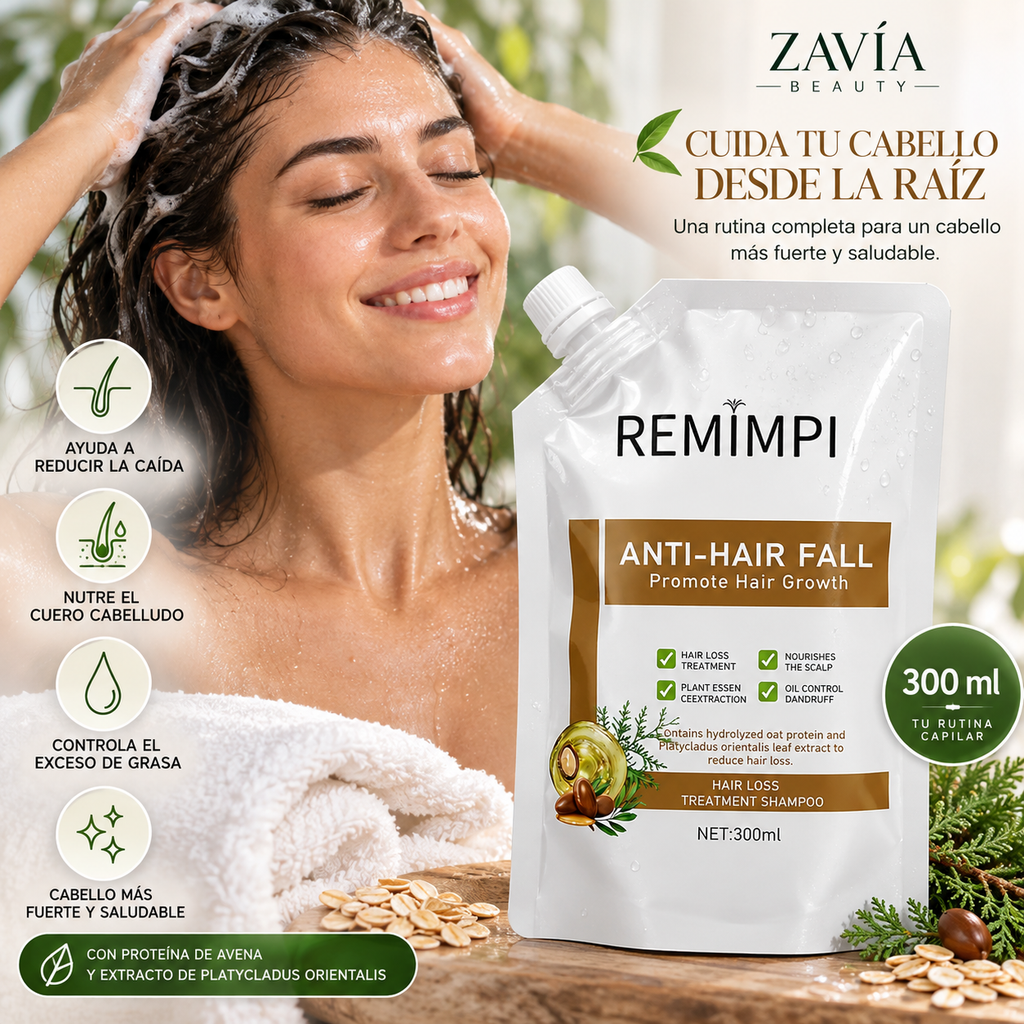 REMIMPI Shampoo Anticaída · Cuidado Capilar 300 ml