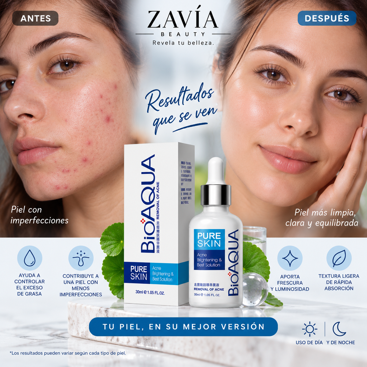 Sérum Facial BIOAQUA Pure Skin Antiacné 30 ml