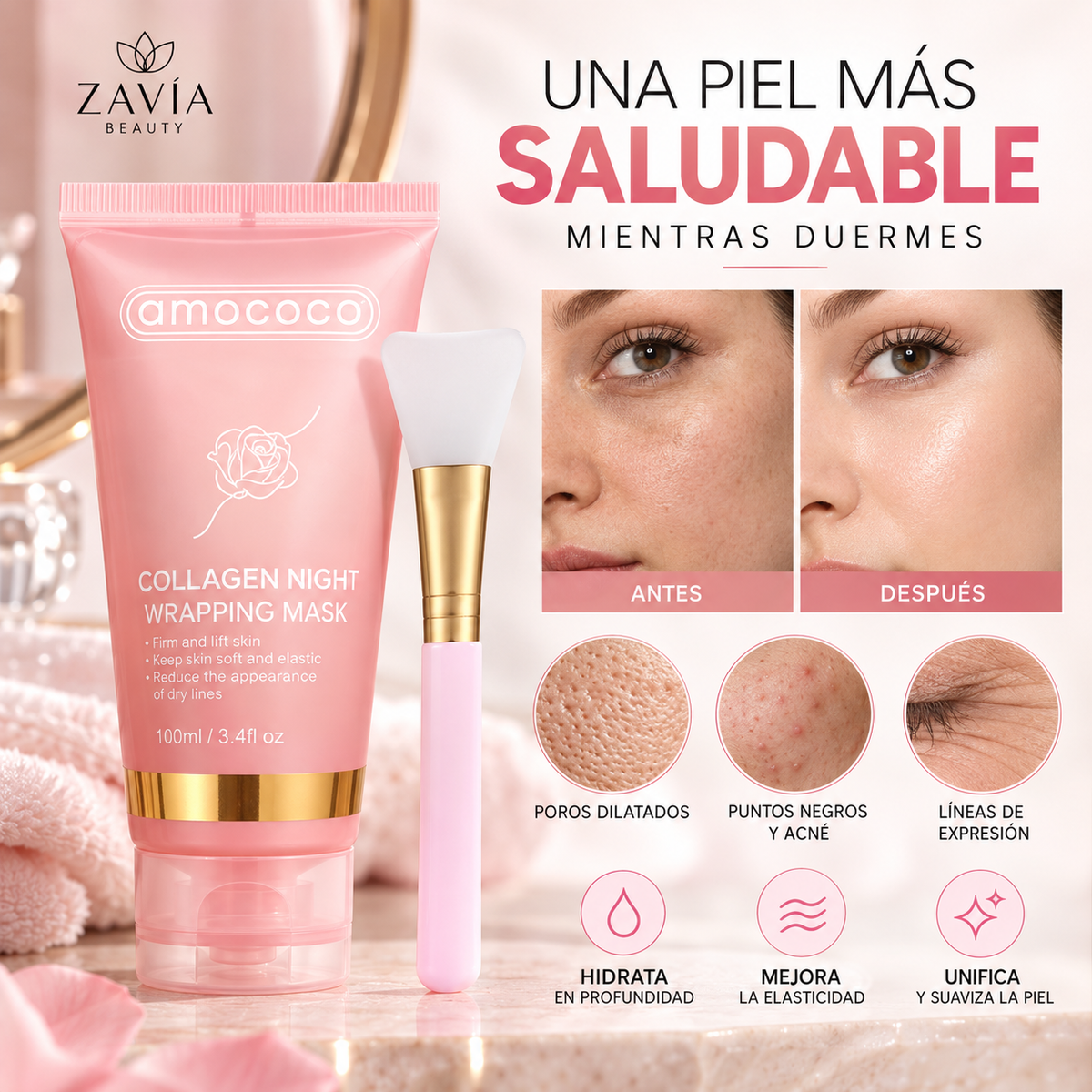 Mascarilla Facial Nocturna Amococo
