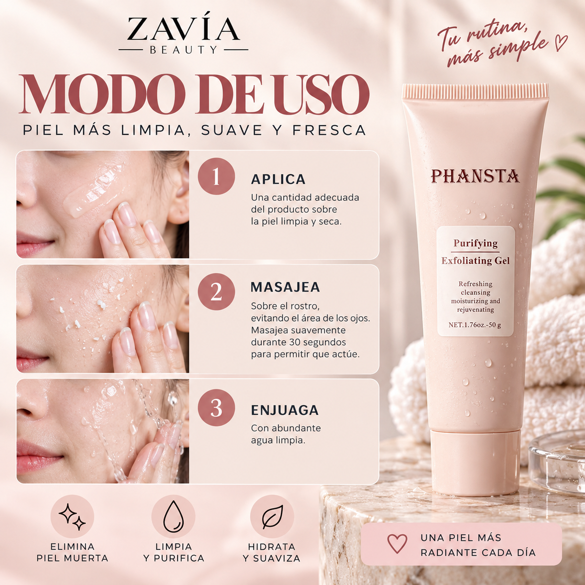 PHANSTA Gel Exfoliante Purificante · 50 g