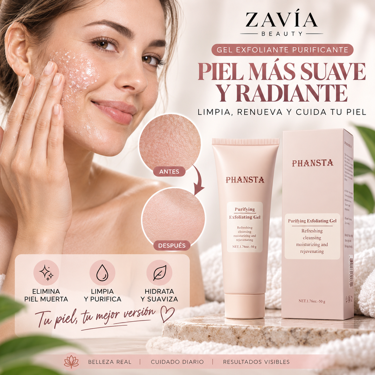PHANSTA Gel Exfoliante Purificante · 50 g